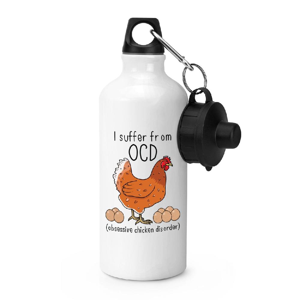 gift base Chicken OCD Sports Bottle