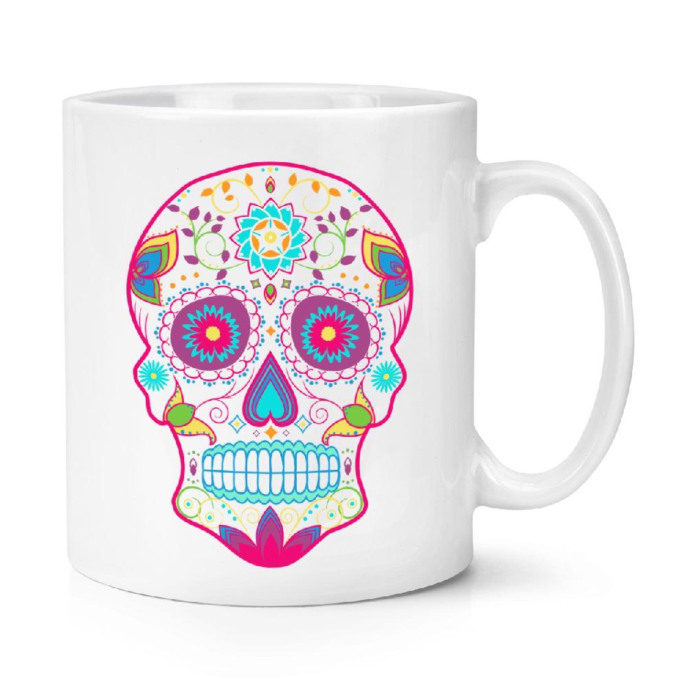 gift base Colourful Sugar Skull 10oz Mug Cup