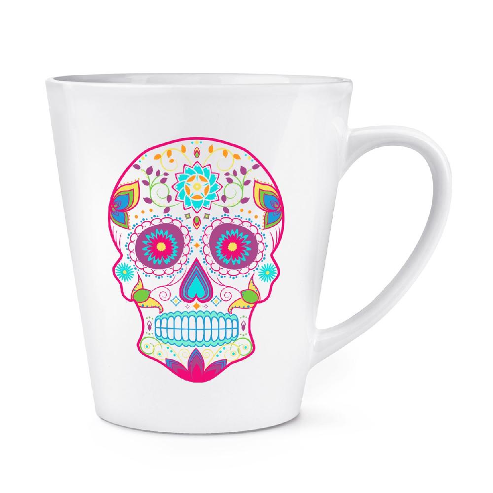 gift base Colourful Sugar Skull 12oz Latte Mug Cup