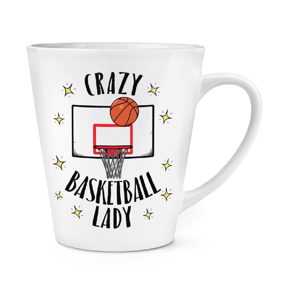 gift base Crazy Basketball Lady 12oz Latte Mug Cup