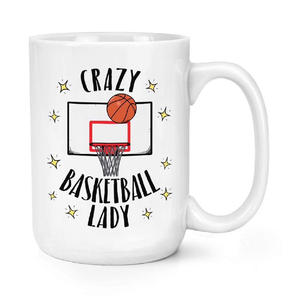 gift base Crazy Basketball Lady 15oz Large Mug Cup
