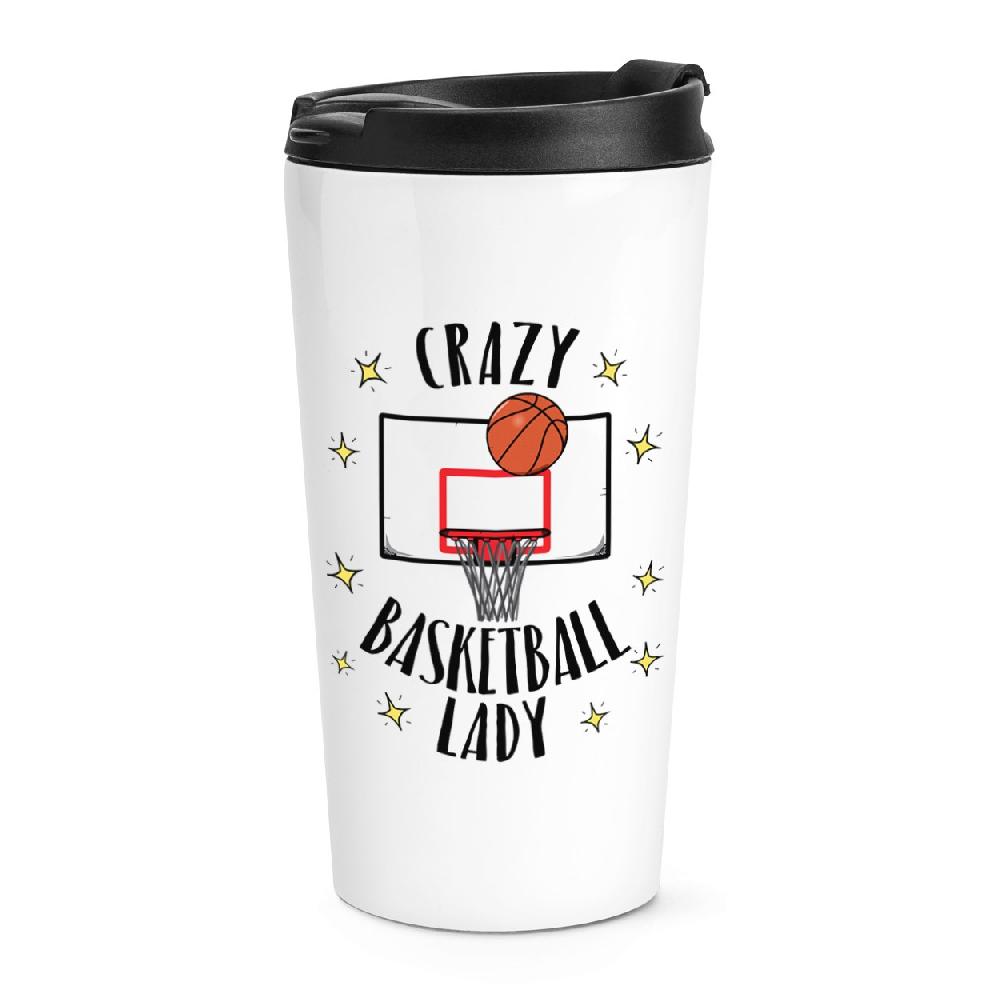 gift base Crazy Basketball Lady Travel Mug Cup