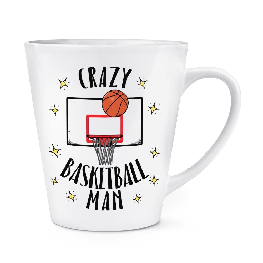 gift base Crazy Basketball Man 12oz Latte Mug Cup