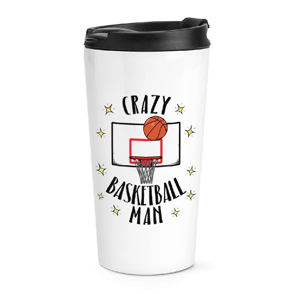 gift base Crazy Basketball Man Travel Mug Cup