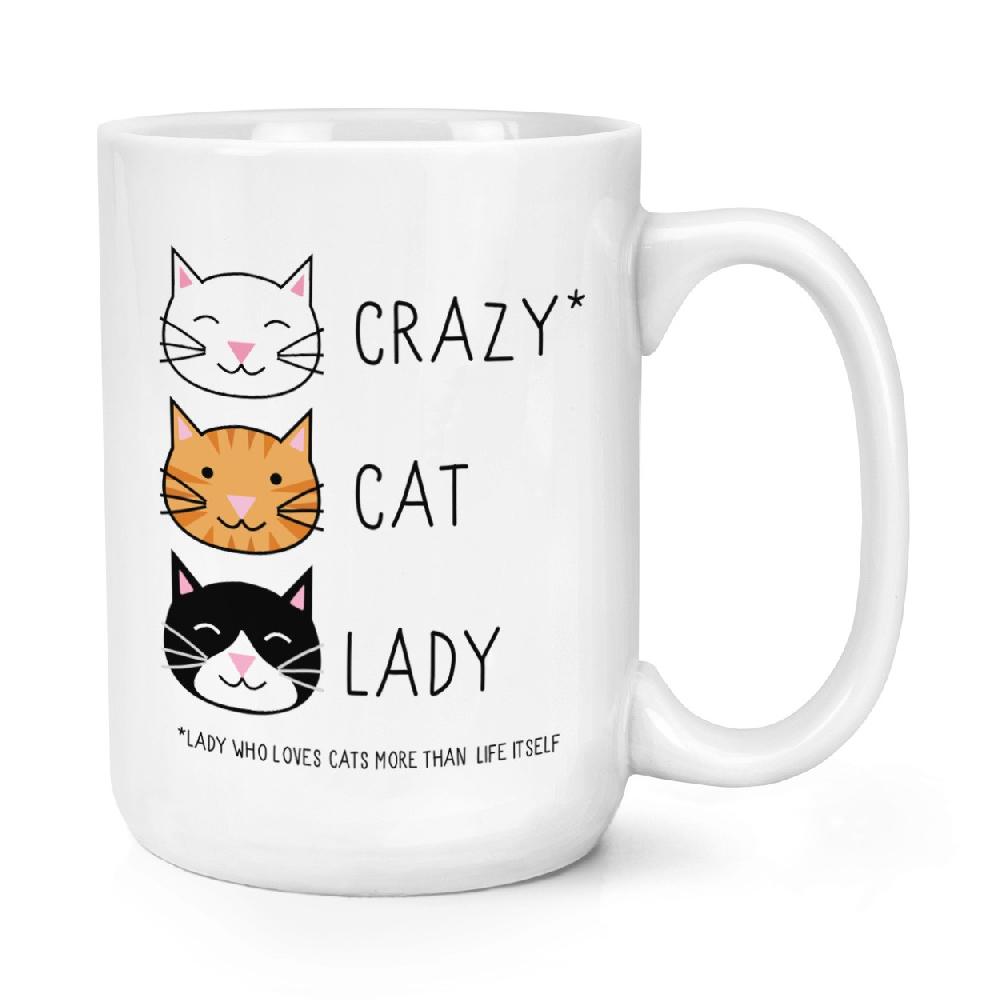 gift base Crazy Cat Lady 15oz Large Cup Mug