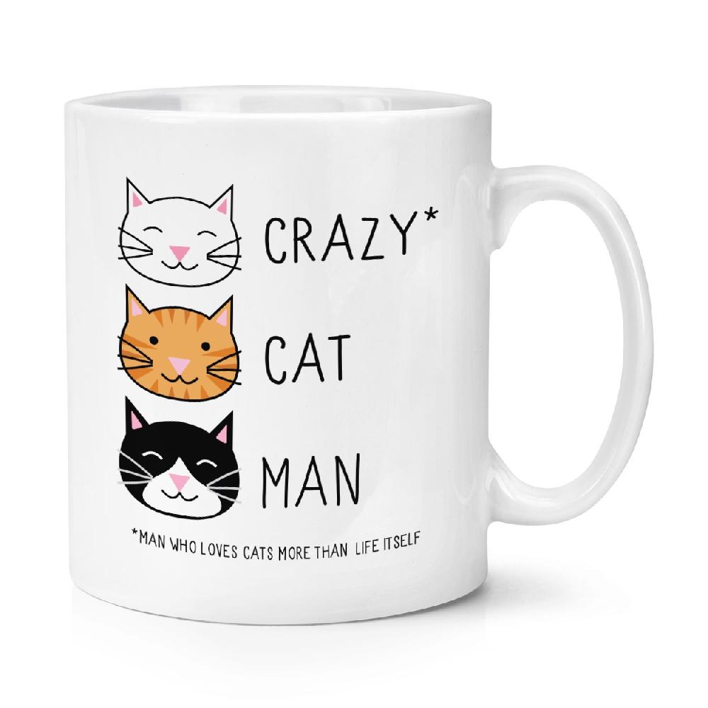 gift base Crazy Cat Man 10oz Mug Cup