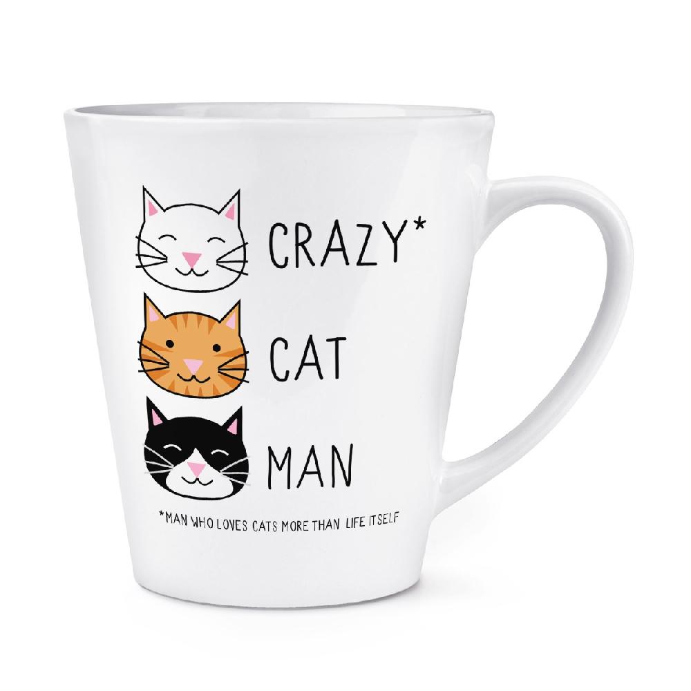 Gift Base Crazy Cat Man 12oz Latte Mug Cup