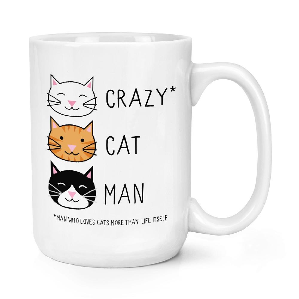 gift base Crazy Cat Man 15oz Large Mug Cup