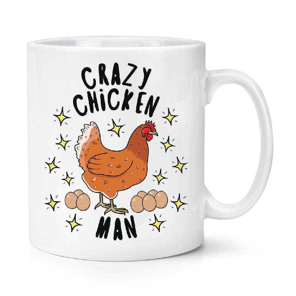 gift base Crazy Chicken Man Stars 10oz Mug Cup
