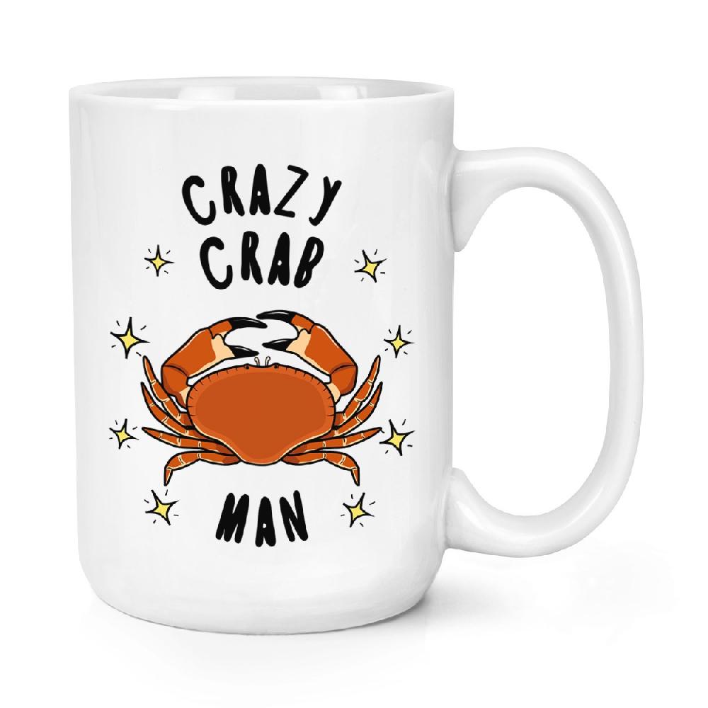 gift base Crazy Crab Man Stars 15oz Large Mug Cup