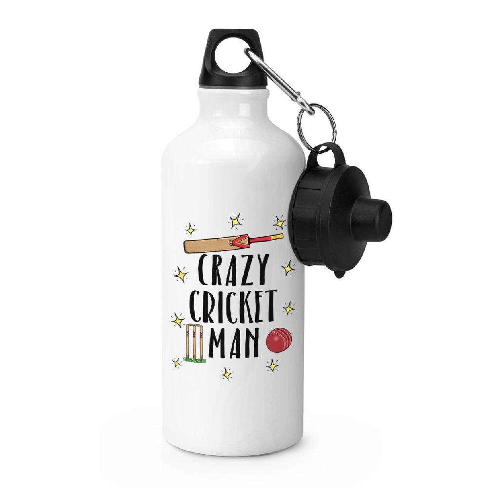 gift base Crazy Cricket Man Sports Bottle