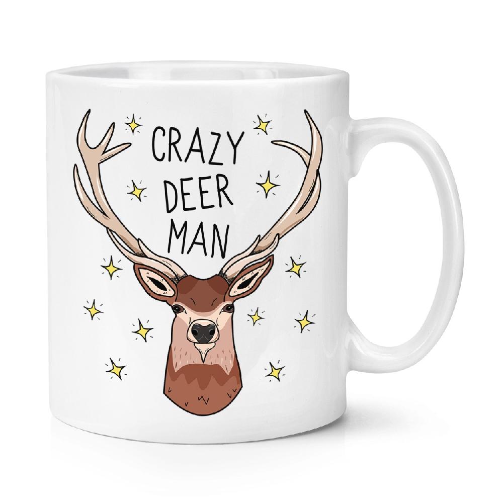 gift base Crazy Deer Man 10oz Mug Cup