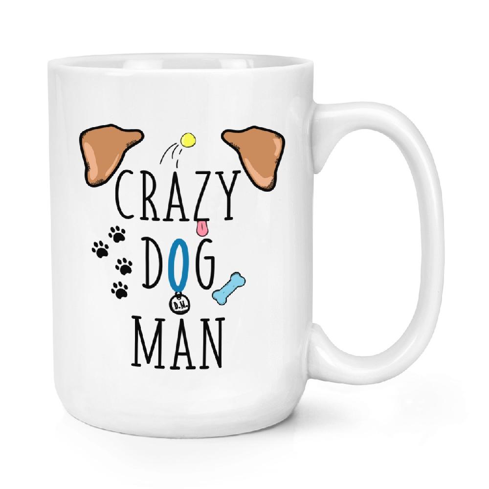 gift base Crazy Dog Man 15oz Large Mug Cup