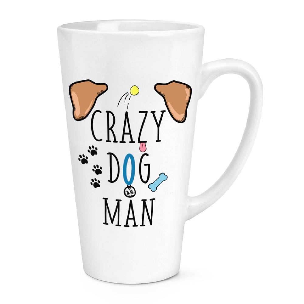 gift base Crazy Dog Man 17oz Large Latte Mug Cup