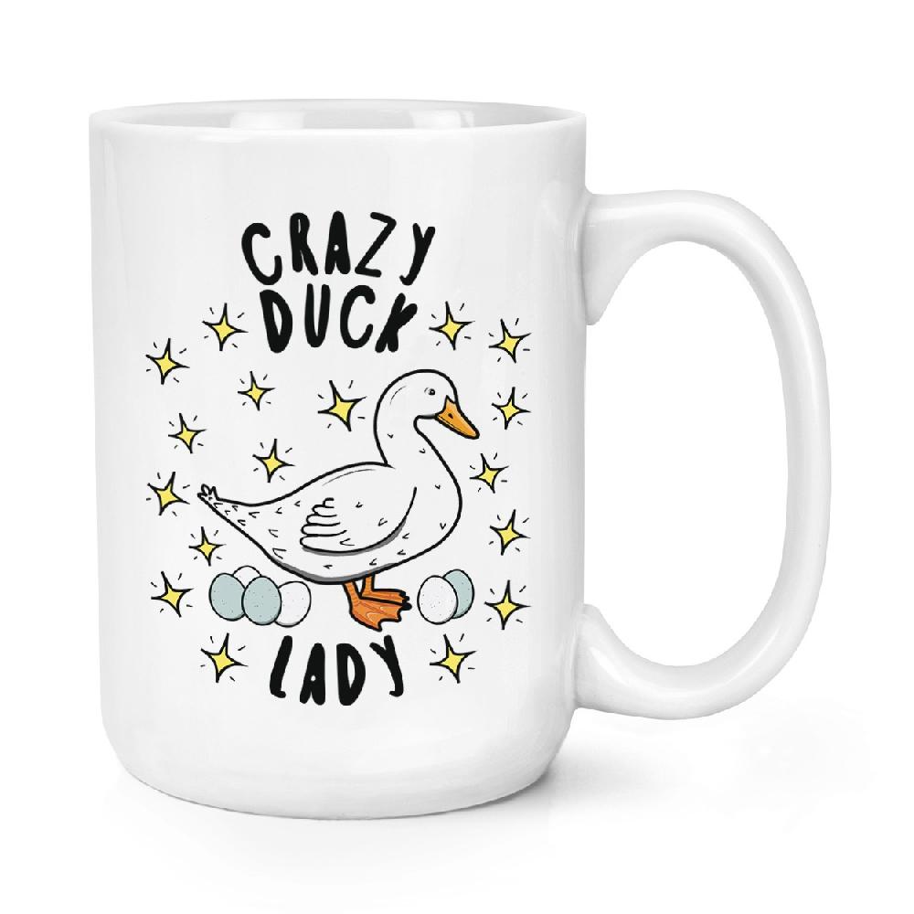gift base Crazy Duck Lady Stars 15oz Large Mug Cup