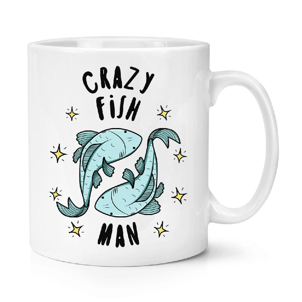 gift base Crazy Fish Man Stars 10oz Mug Cup