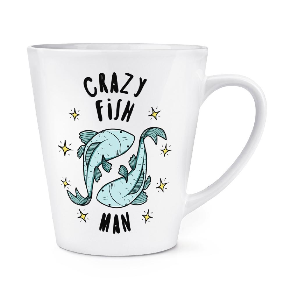 gift base Crazy Fish Man Stars 12oz Latte Mug Cup