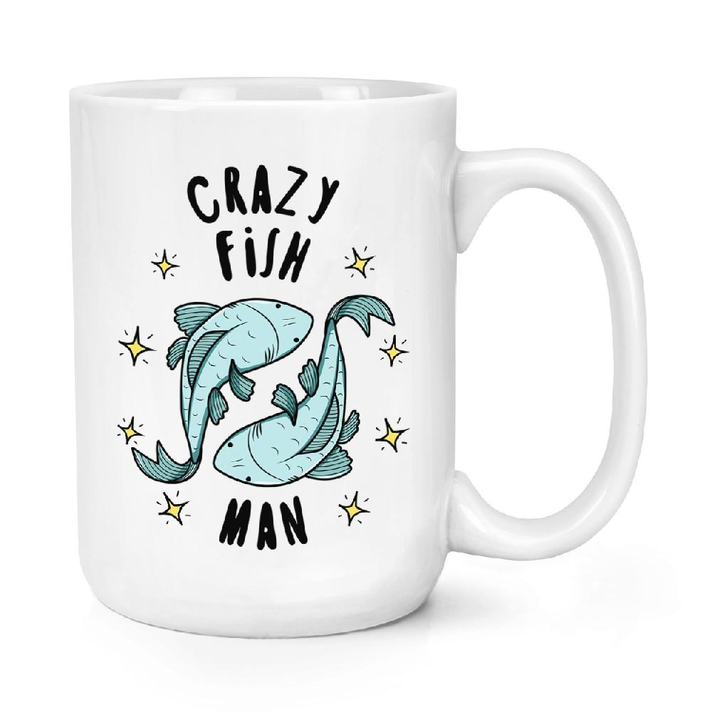 gift base Crazy Fish Man Stars 15oz Large Mug Cup