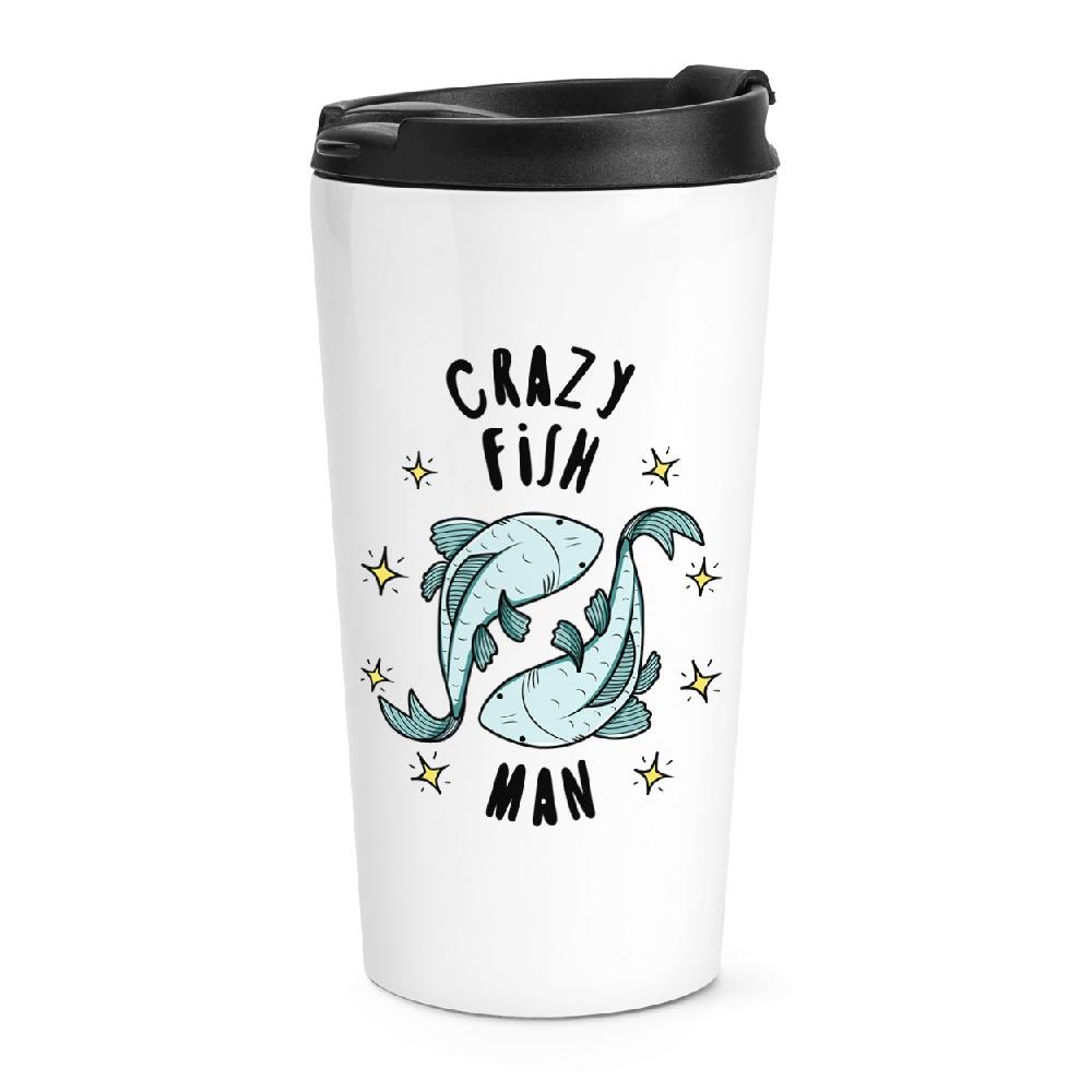 gift base Crazy Fish Man Stars Travel Mug Cup