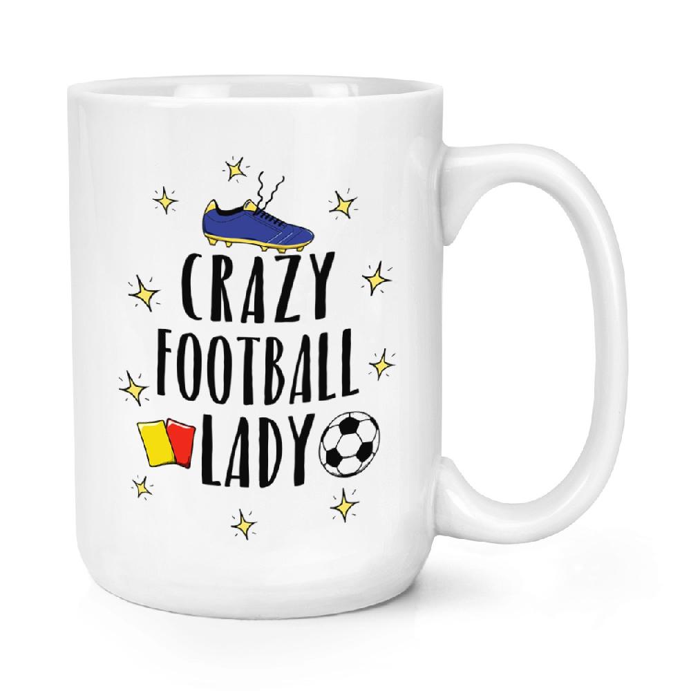 gift base Crazy Football Lady 15oz Large Mug Cup