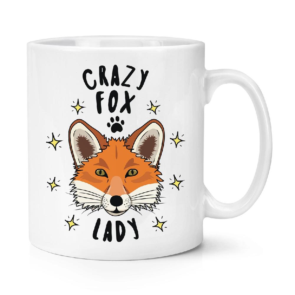 gift base Crazy Fox Lady Stars 10oz Mug Cup