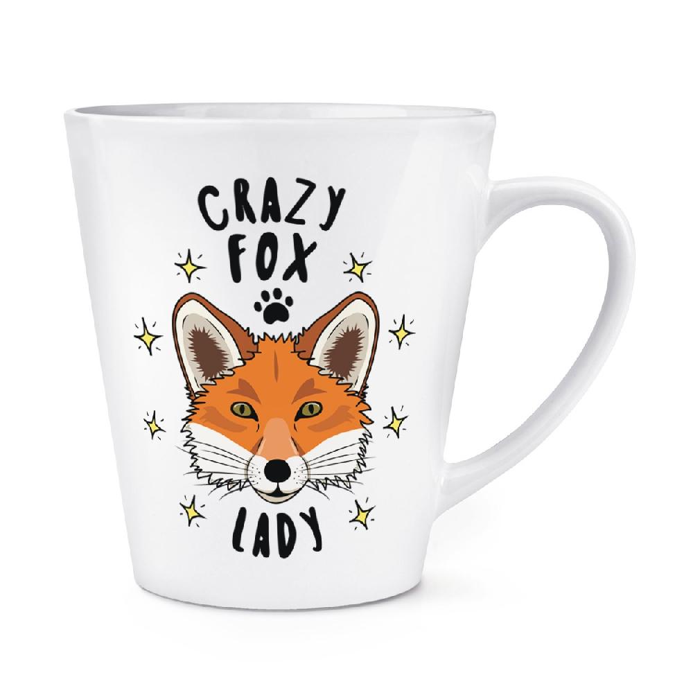 gift base Crazy Fox Lady Stars 12oz Latte Mug Cup
