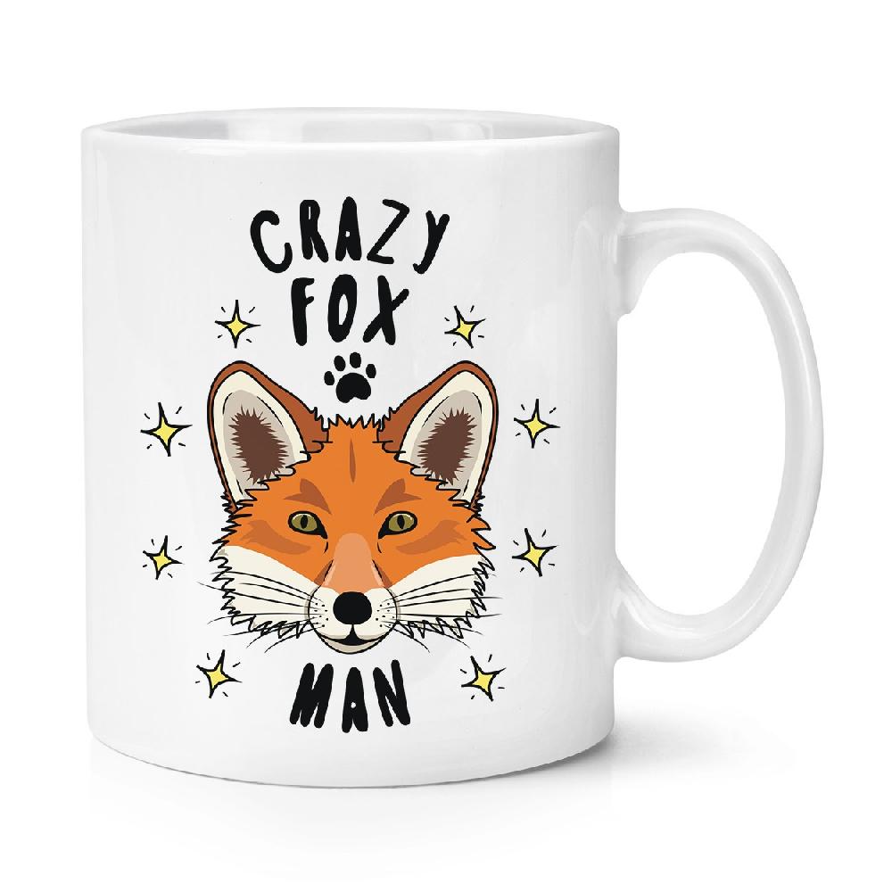 gift base Crazy Fox Man Stars 10oz Mug Cup