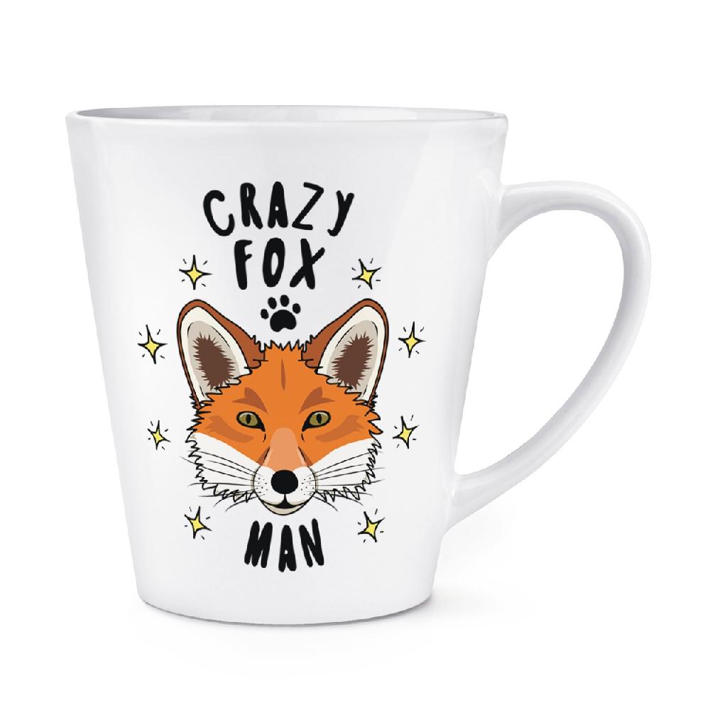 gift base Crazy Fox Man Stars 12oz Latte Mug Cup