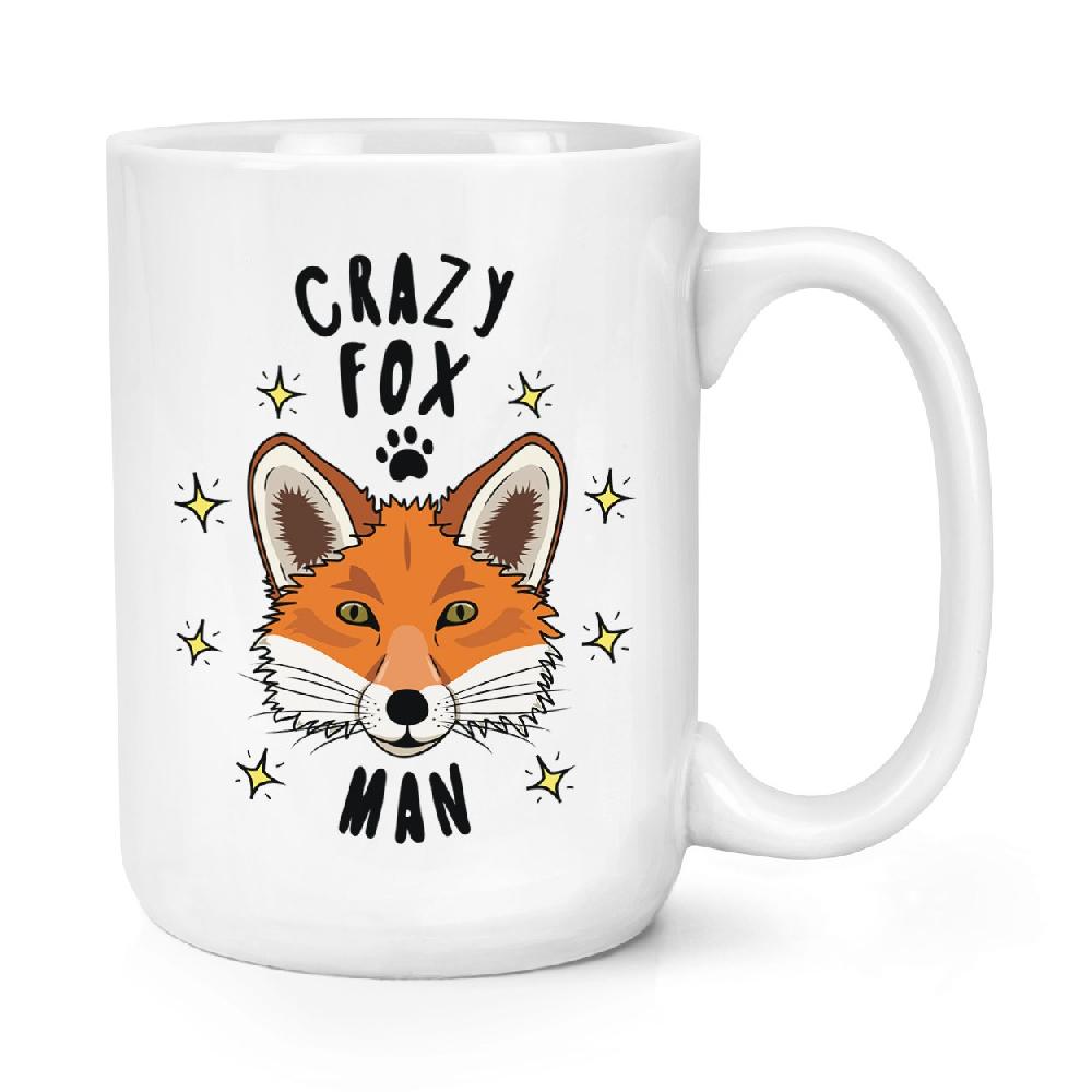 gift base Crazy Fox Man Stars 15oz Large Mug Cup