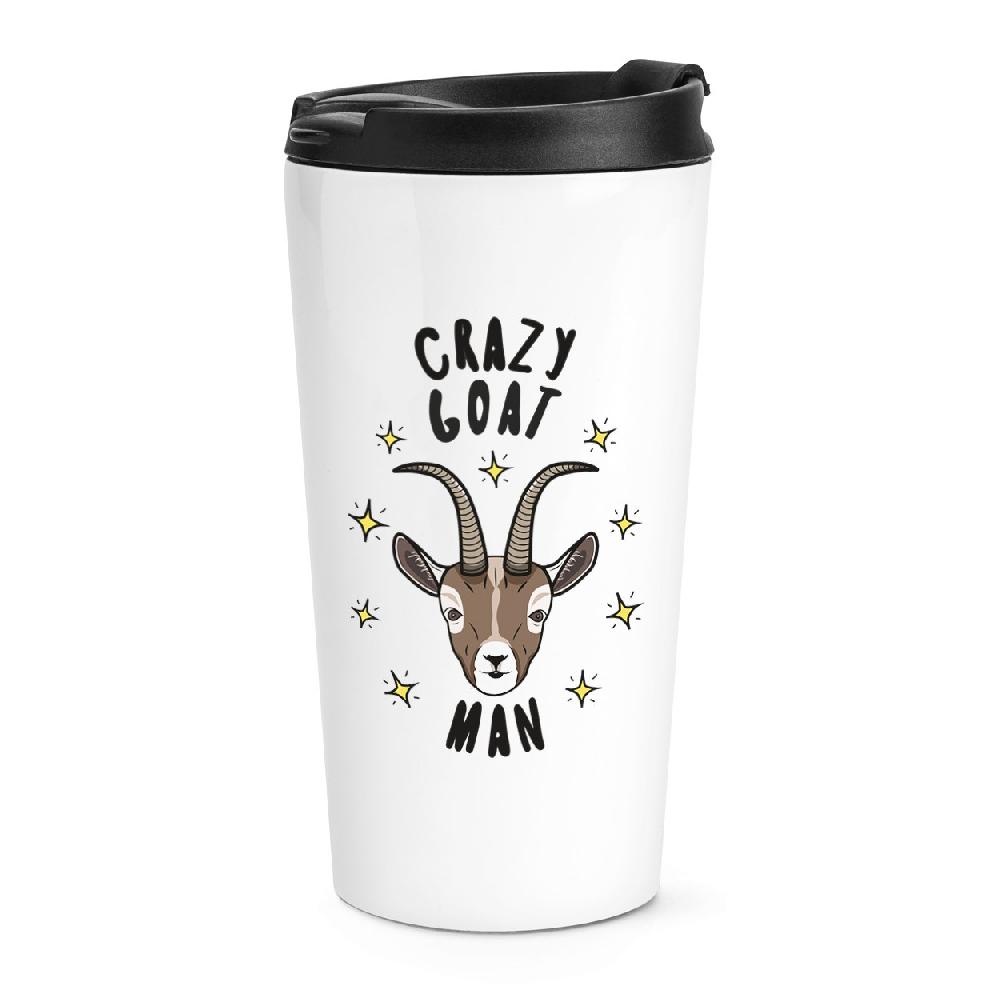 gift base Crazy Goat Man Stars Travel Mug Cup