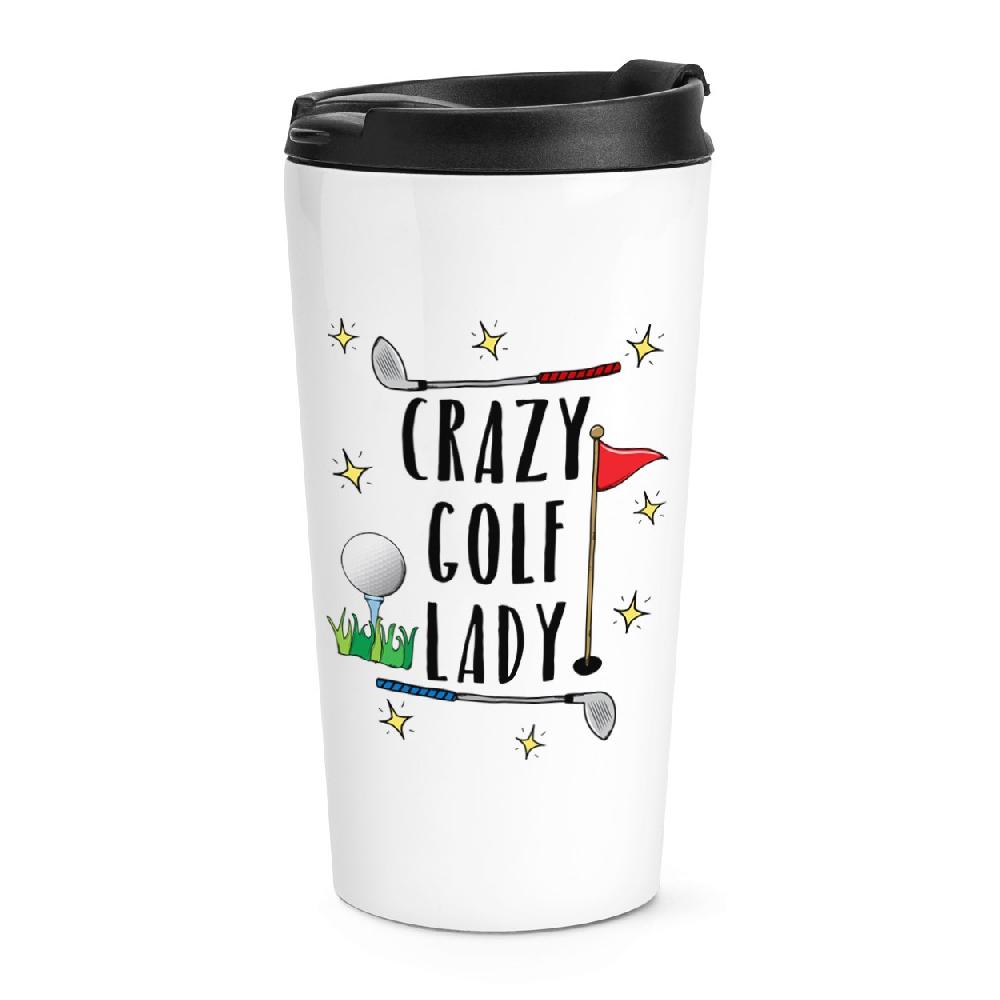 gift base Crazy Golf Lady Travel Mug Cup
