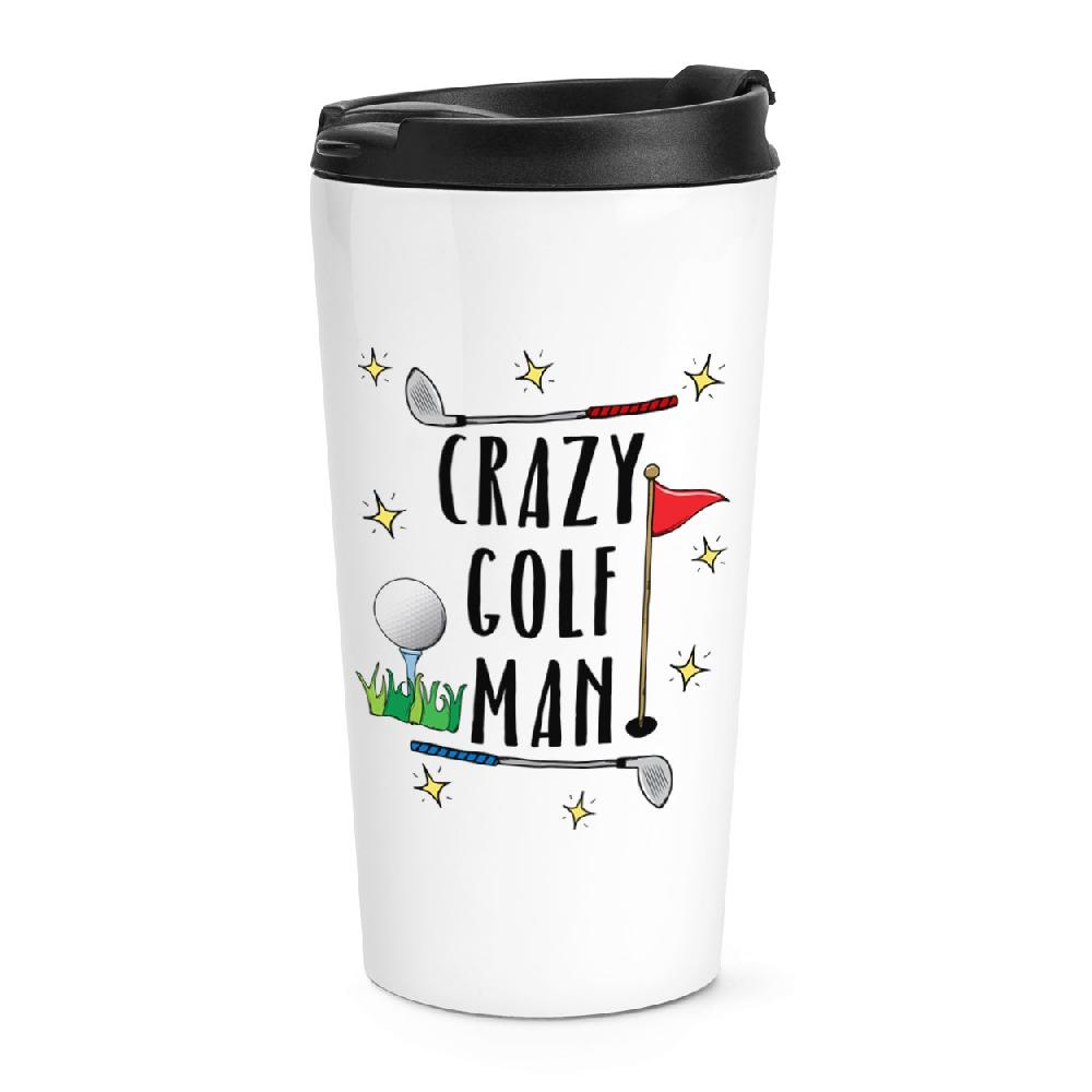 gift base Crazy Golf Man Travel Mug Cup
