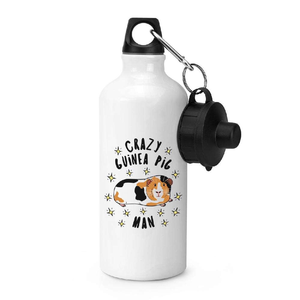 gift base Crazy Guinea Pig Man Stars Sports Bottle