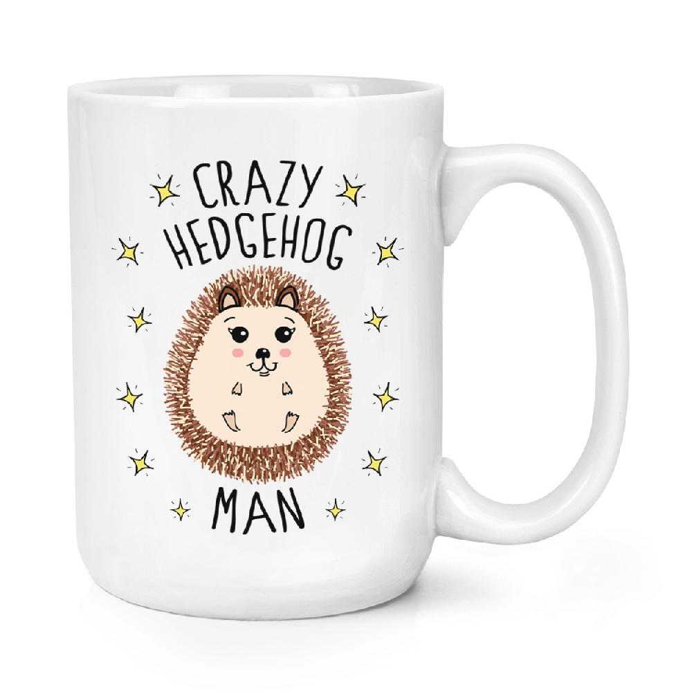gift base Crazy Hedgehog Man 15oz Large Mug Cup