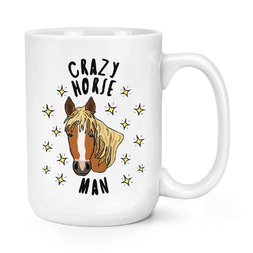 gift base Crazy Horse Man Stars 15oz Large Mug Cup