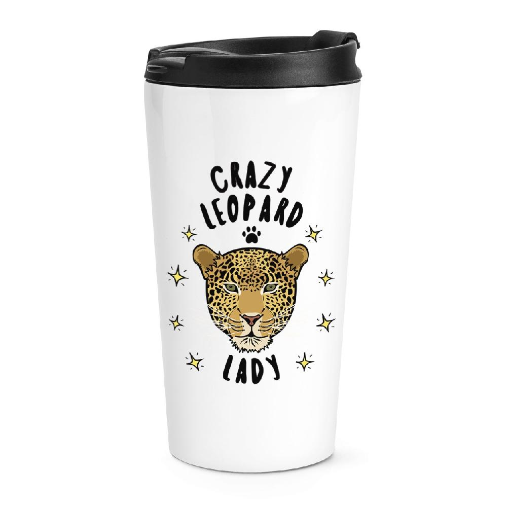 gift base Crazy Leopard Lady Travel Mug Cup