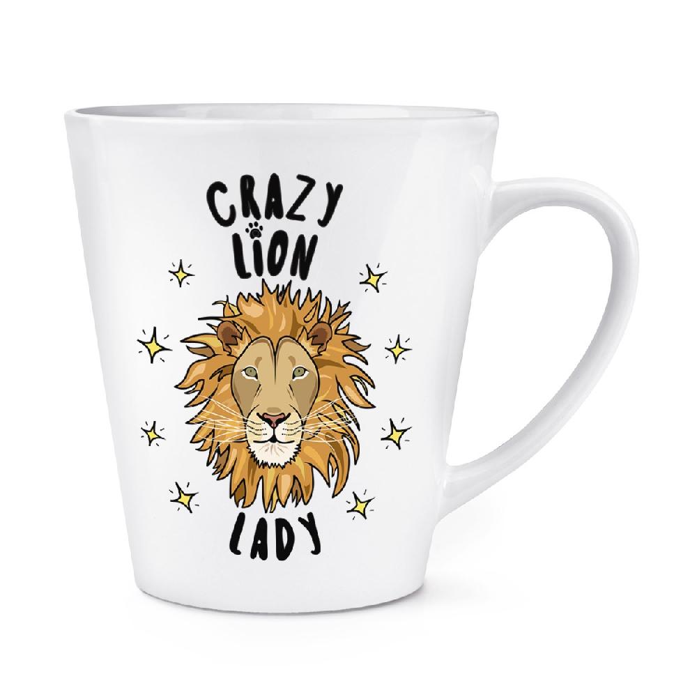 gift base Crazy Lion Lady Stars 12oz Latte Mug Cup