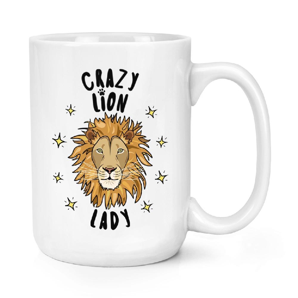 gift base Crazy Lion Lady Stars 15oz Large Mug Cup