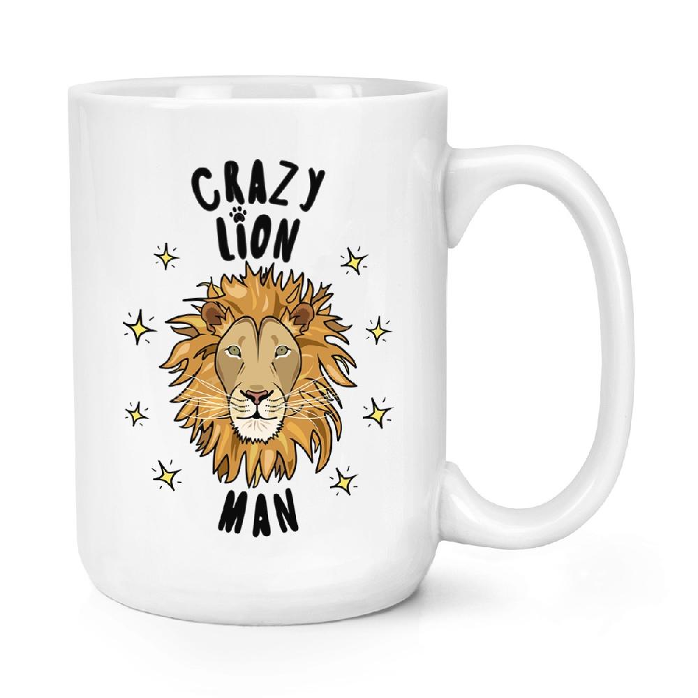 gift base Crazy Lion Man Stars 15oz Large Mug Cup