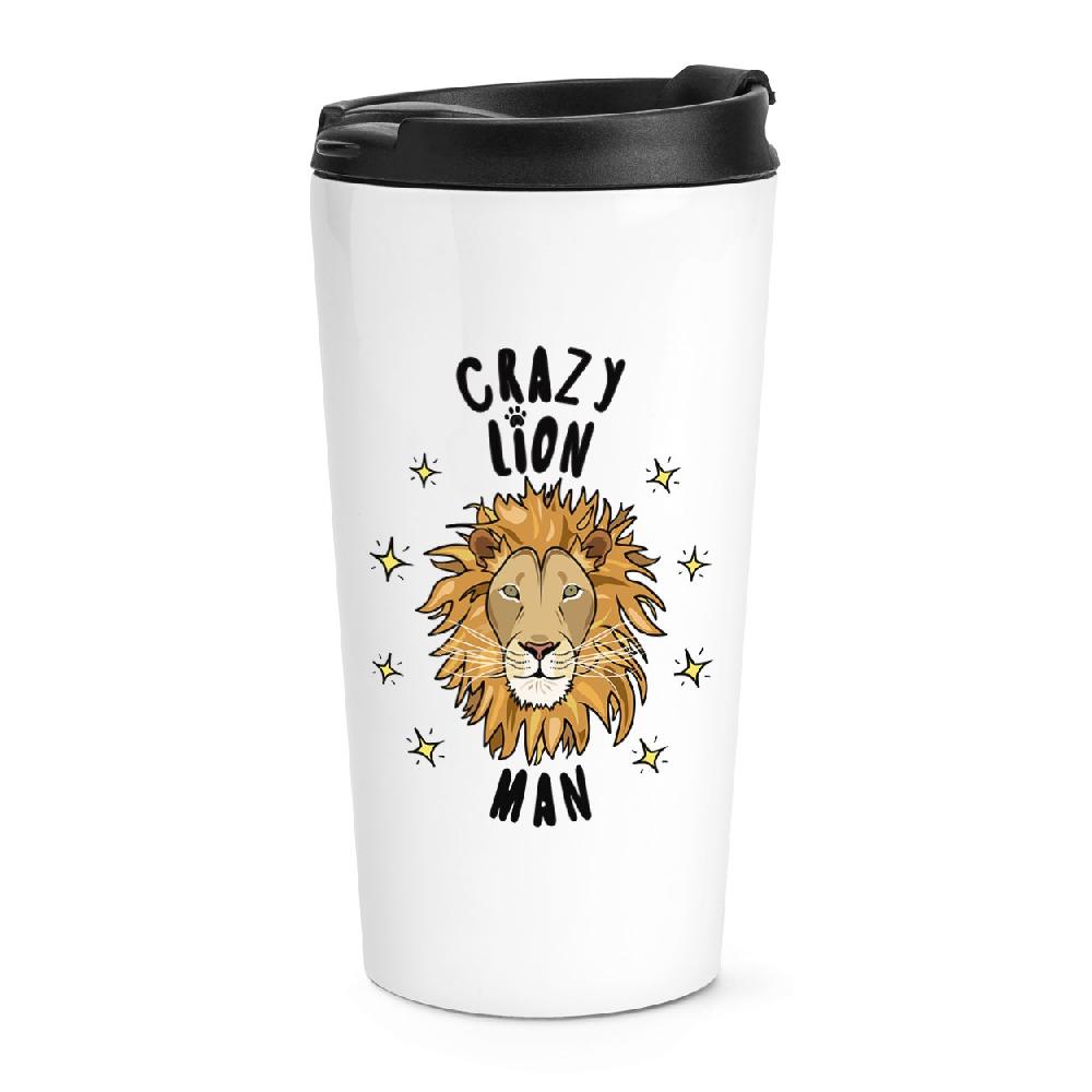gift base Crazy Lion Man Stars Travel Mug Cup