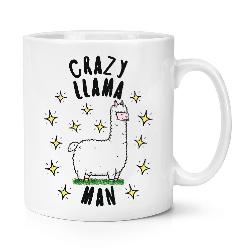 gift base Crazy Llama Man Stars 10oz Mug Cup