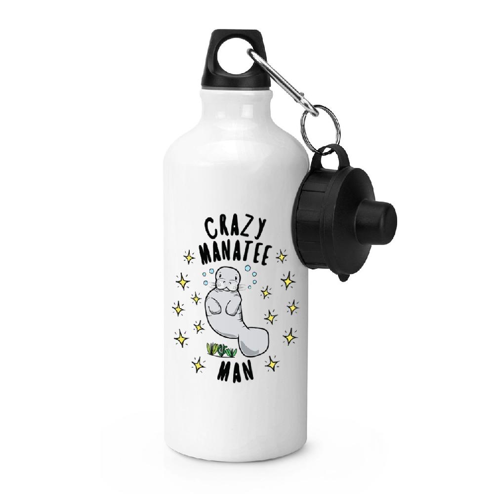 gift base Crazy Manatee Man Stars Sports Bottle