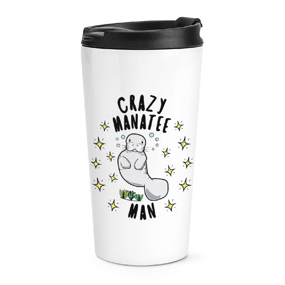 gift base Crazy Manatee Man Stars Travel Mug Cup