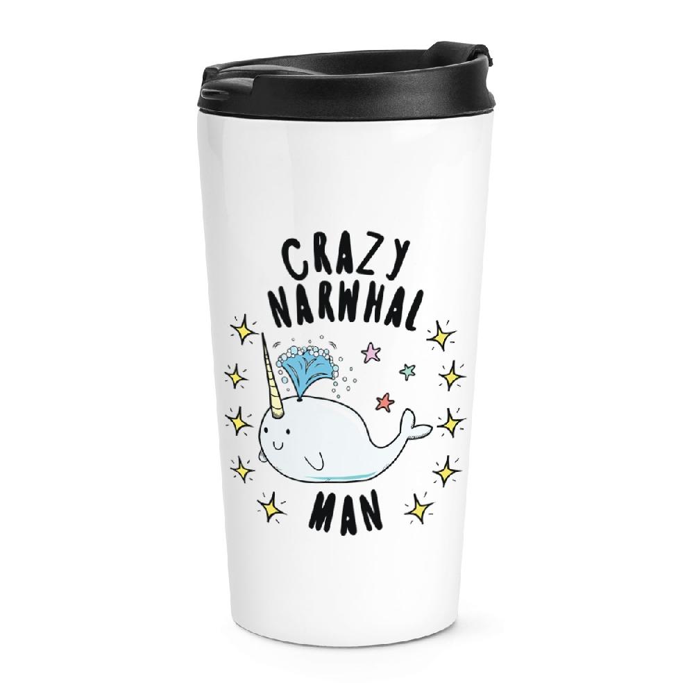 gift base Crazy Narwhal Man Stars Travel Mug Cup