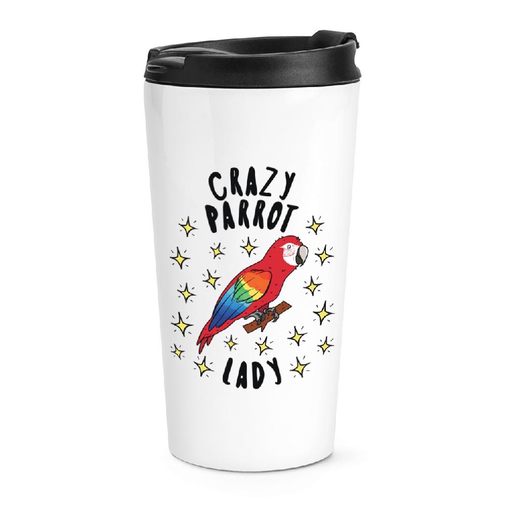 gift base Crazy Parrot Lady Stars Travel Mug Cup