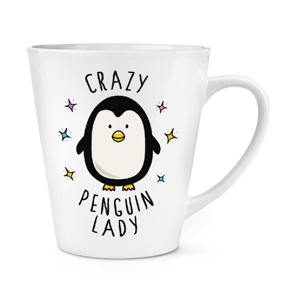 gift base Crazy Penguin Lady 12oz Latte Mug Cup