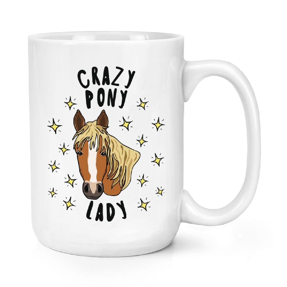gift base Crazy Pony Lady Stars 15oz Large Mug Cup