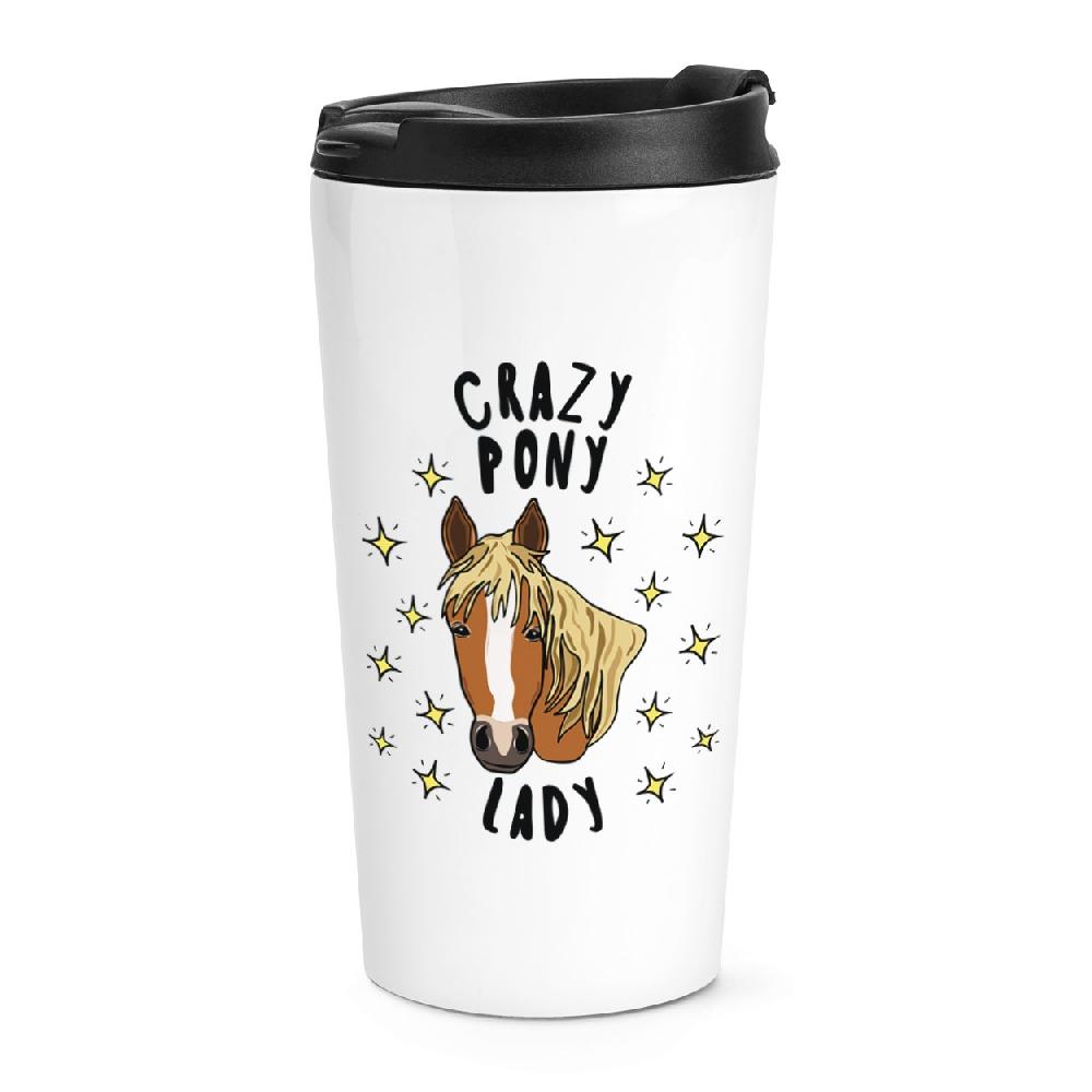 gift base Crazy Pony Lady Stars Travel Mug Cup