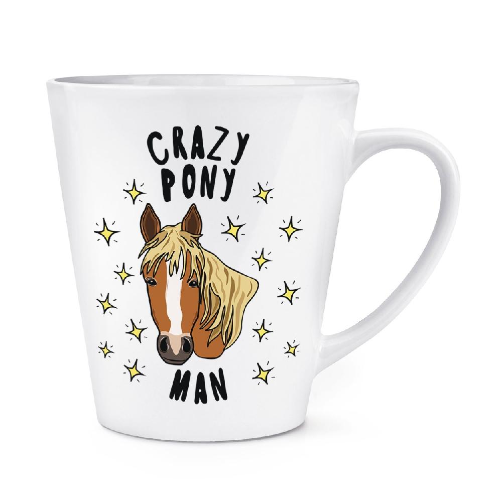 gift base Crazy Pony Man Stars 12oz Latte Mug Cup