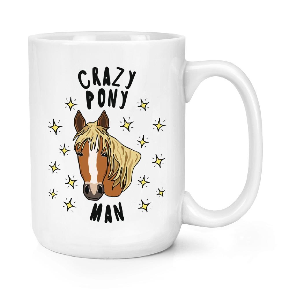 gift base Crazy Pony Man Stars 15oz Large Mug Cup